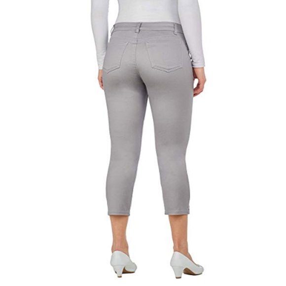 Nygard Collection Sateen Pull-On Skinny Capris - Picture 3 of 4